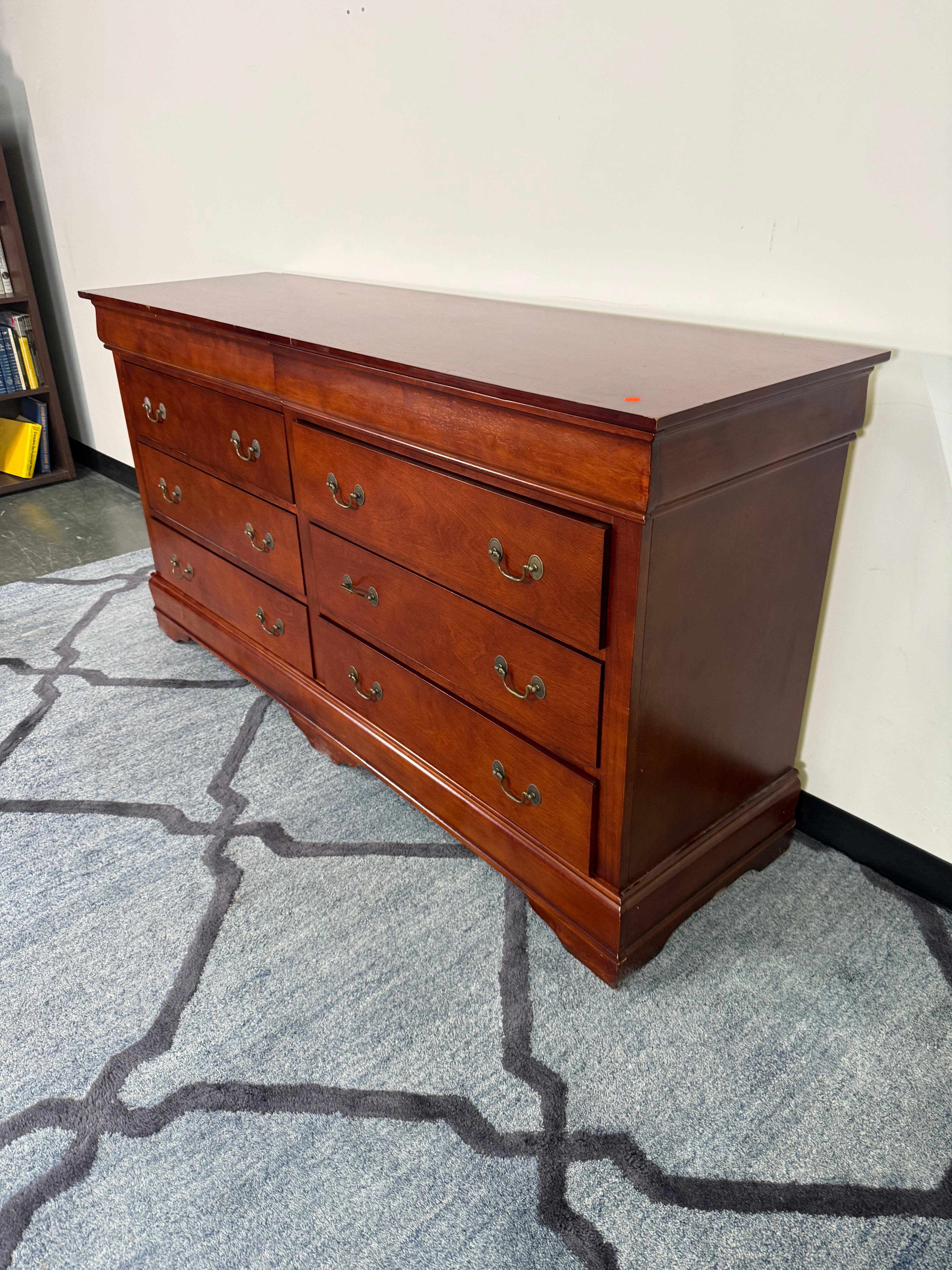 6-Drawer Cherry Dresser, Louis Philippe Style