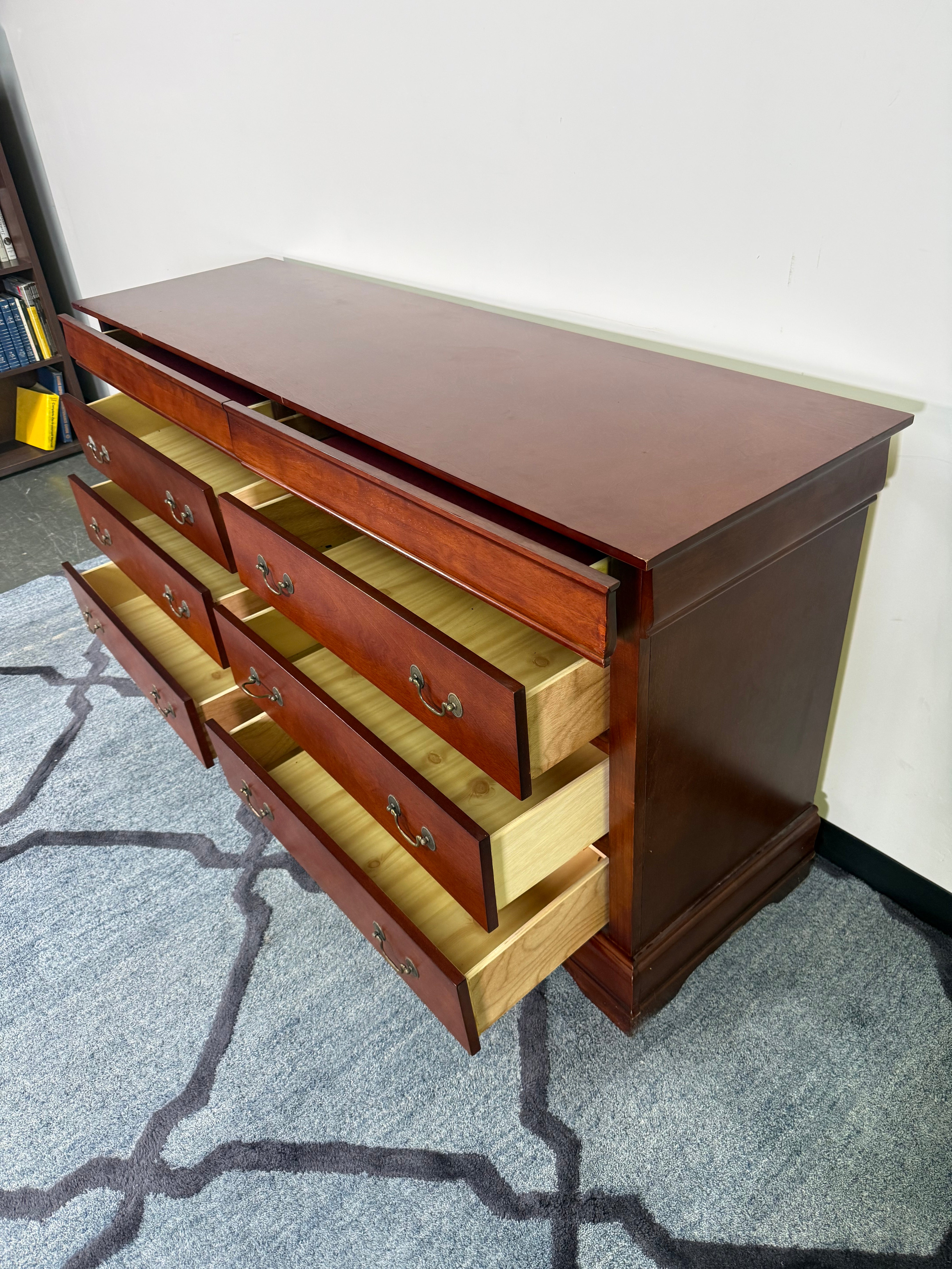 6-Drawer Cherry Dresser, Louis Philippe Style
