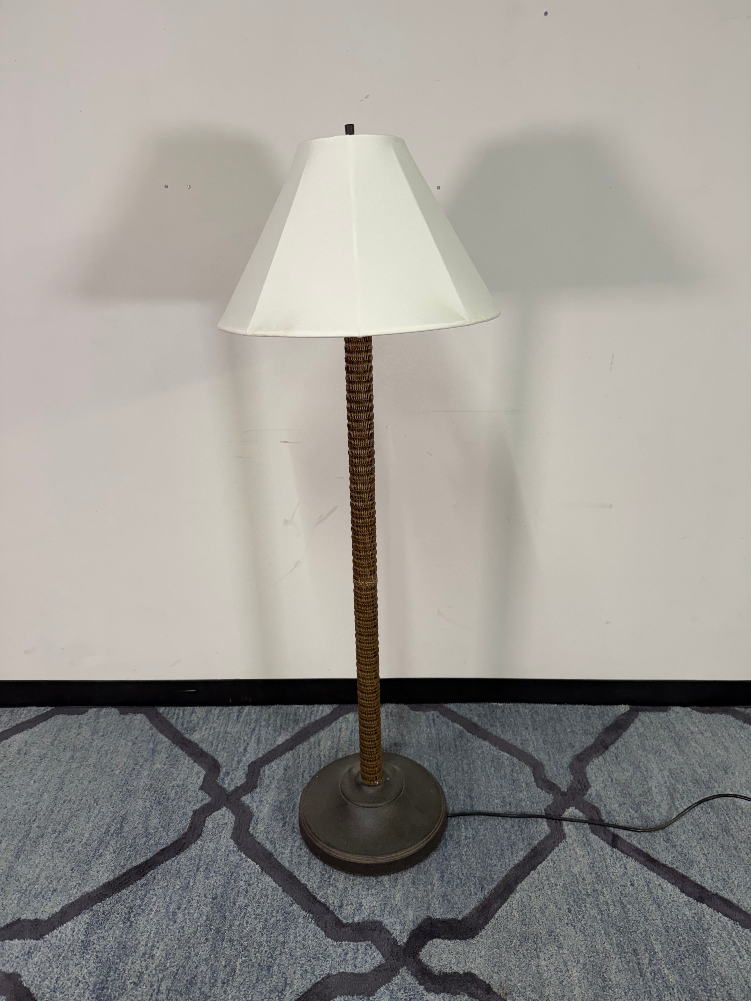 Wrapped Rattan Floor Lamp