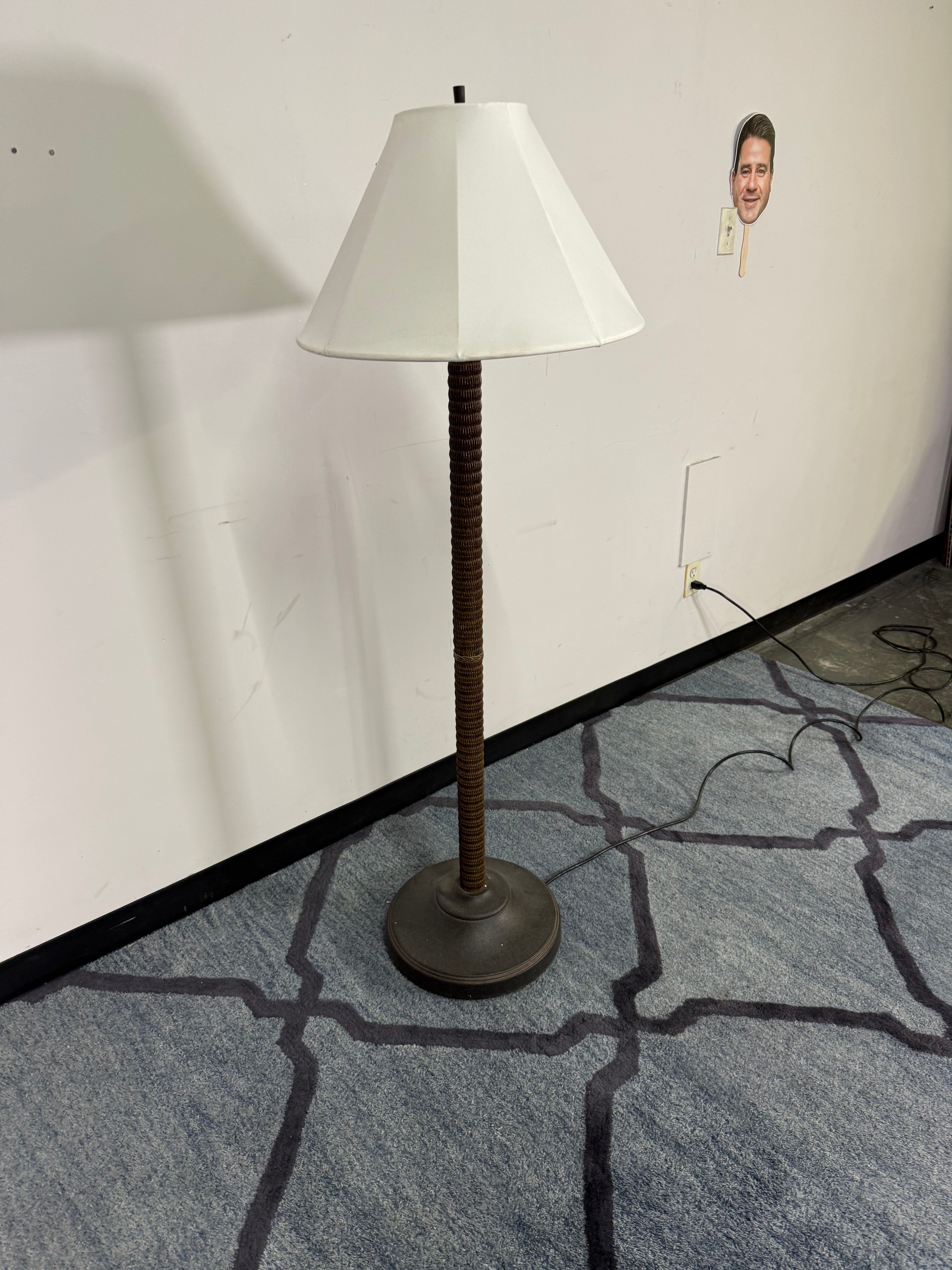 Wrapped Rattan Floor Lamp