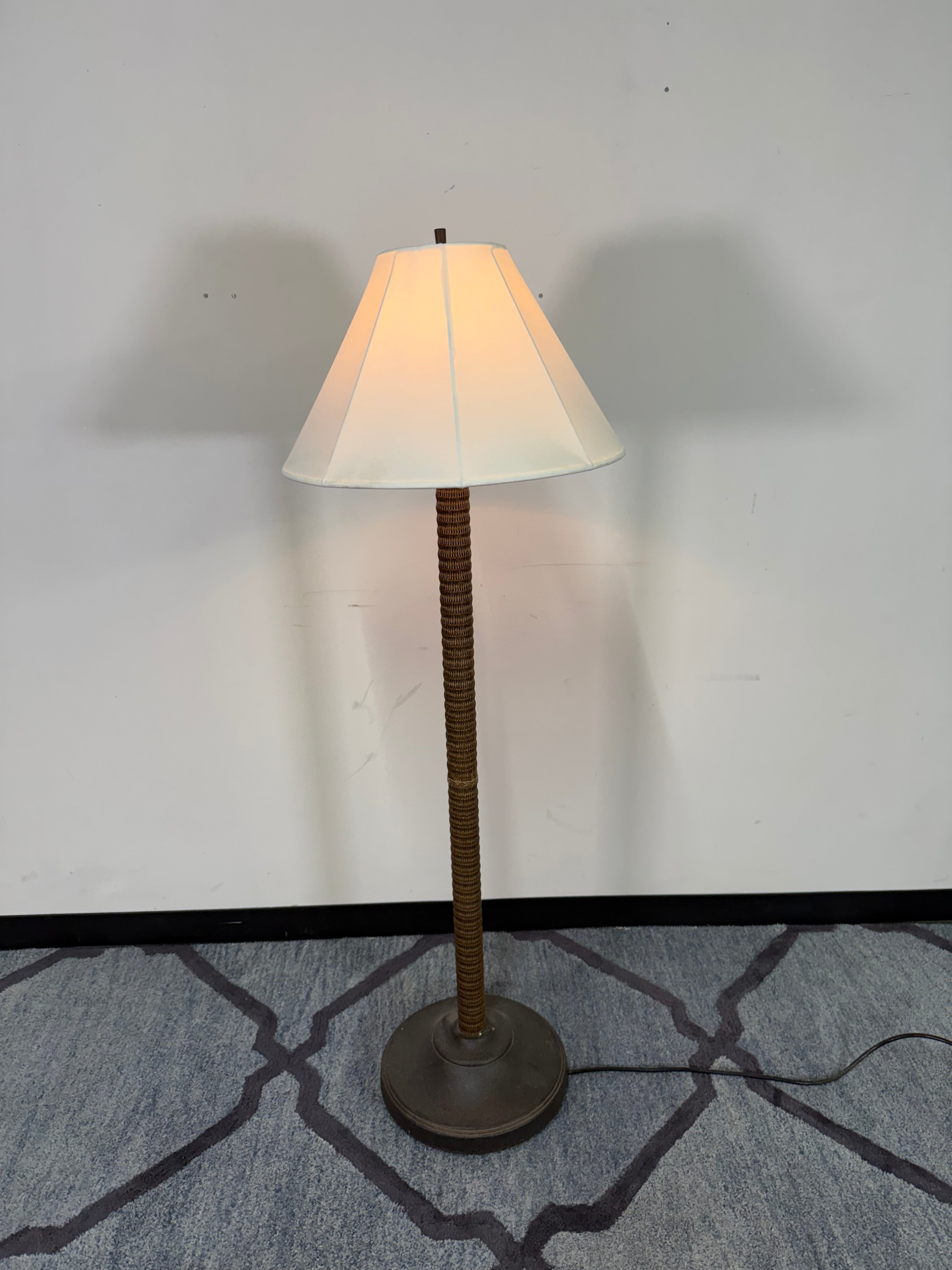 Wrapped Rattan Floor Lamp