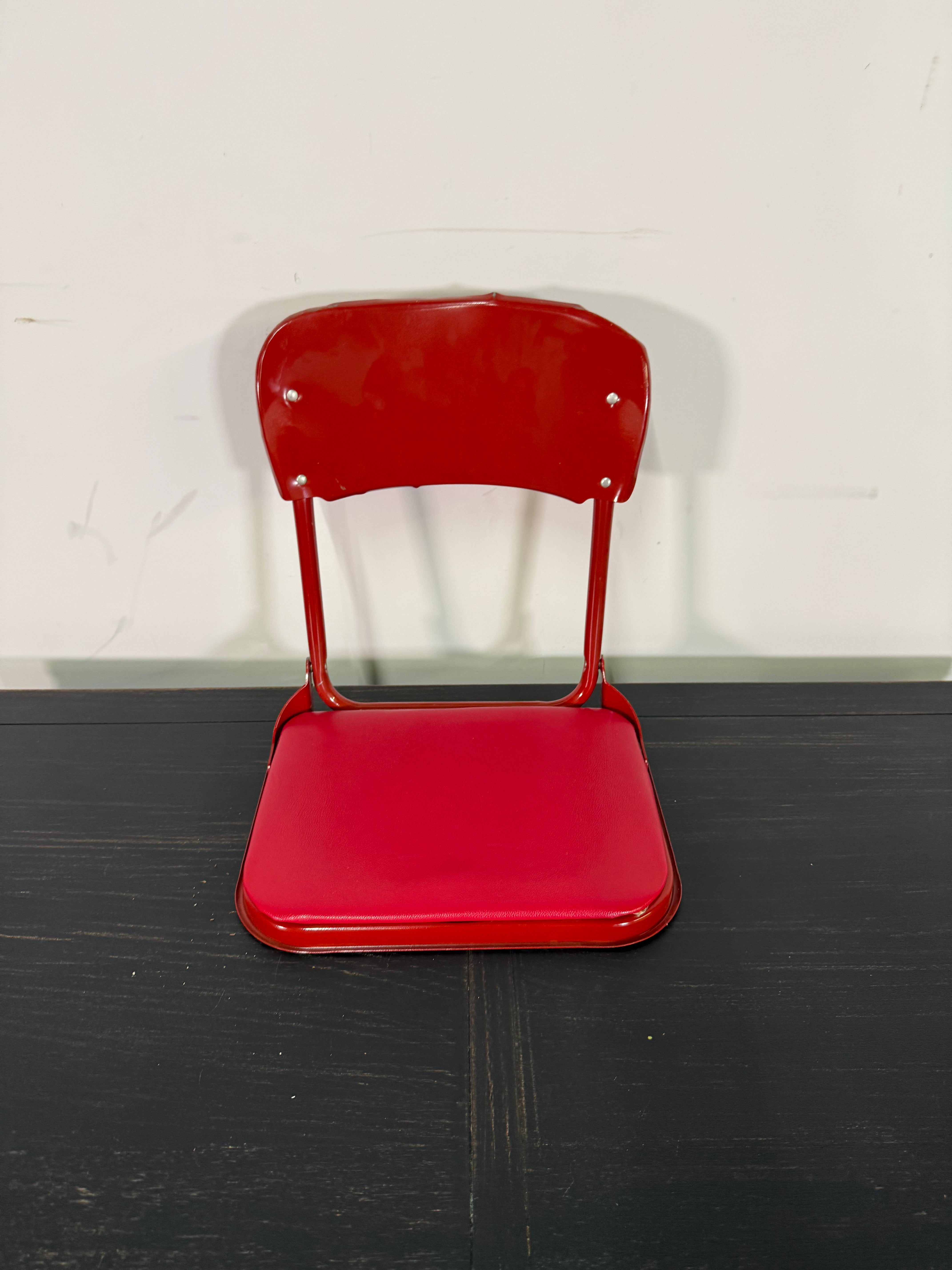 Vintage Red Folding Stadium Chair