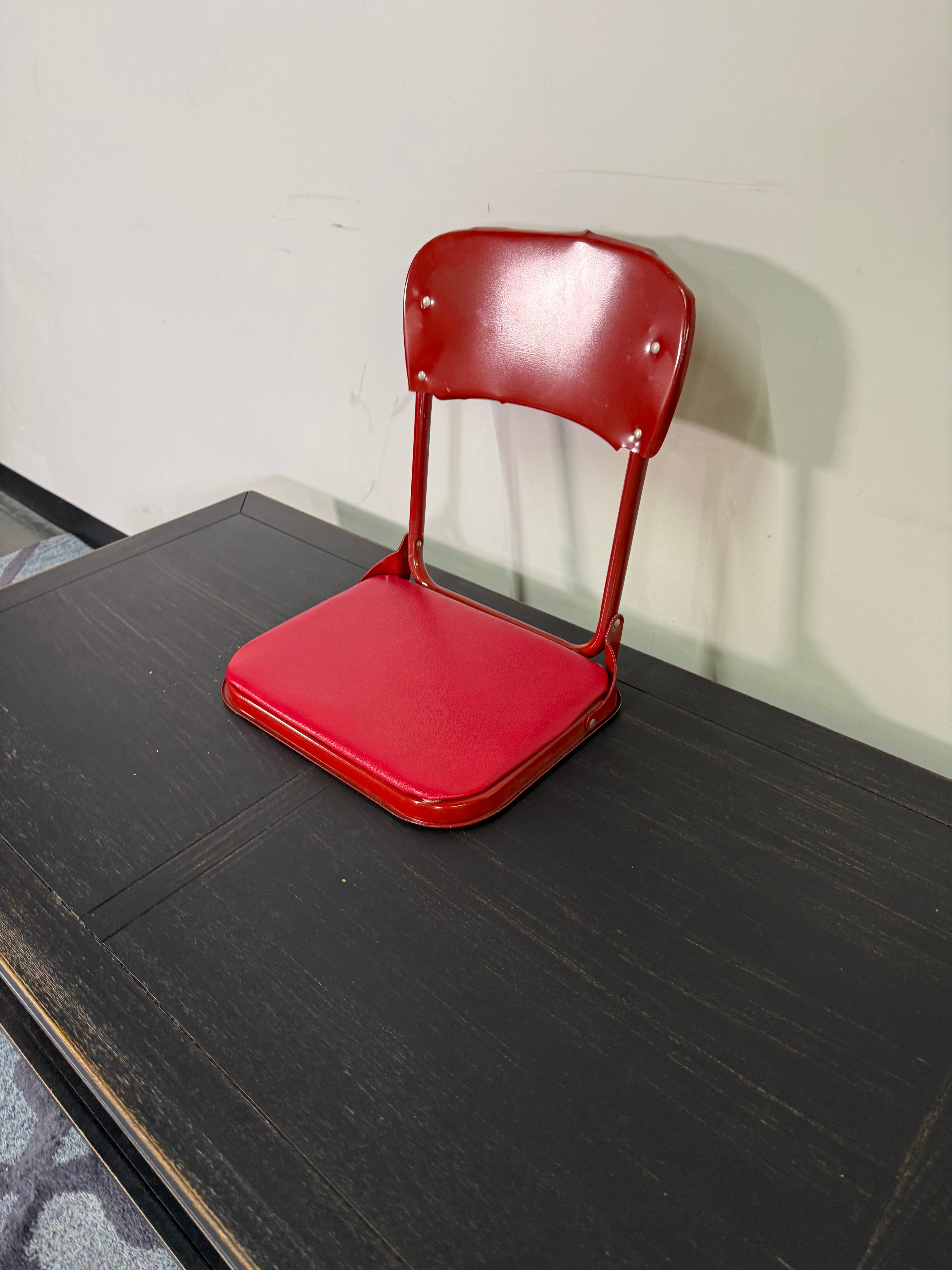 Vintage Red Folding Stadium Chair