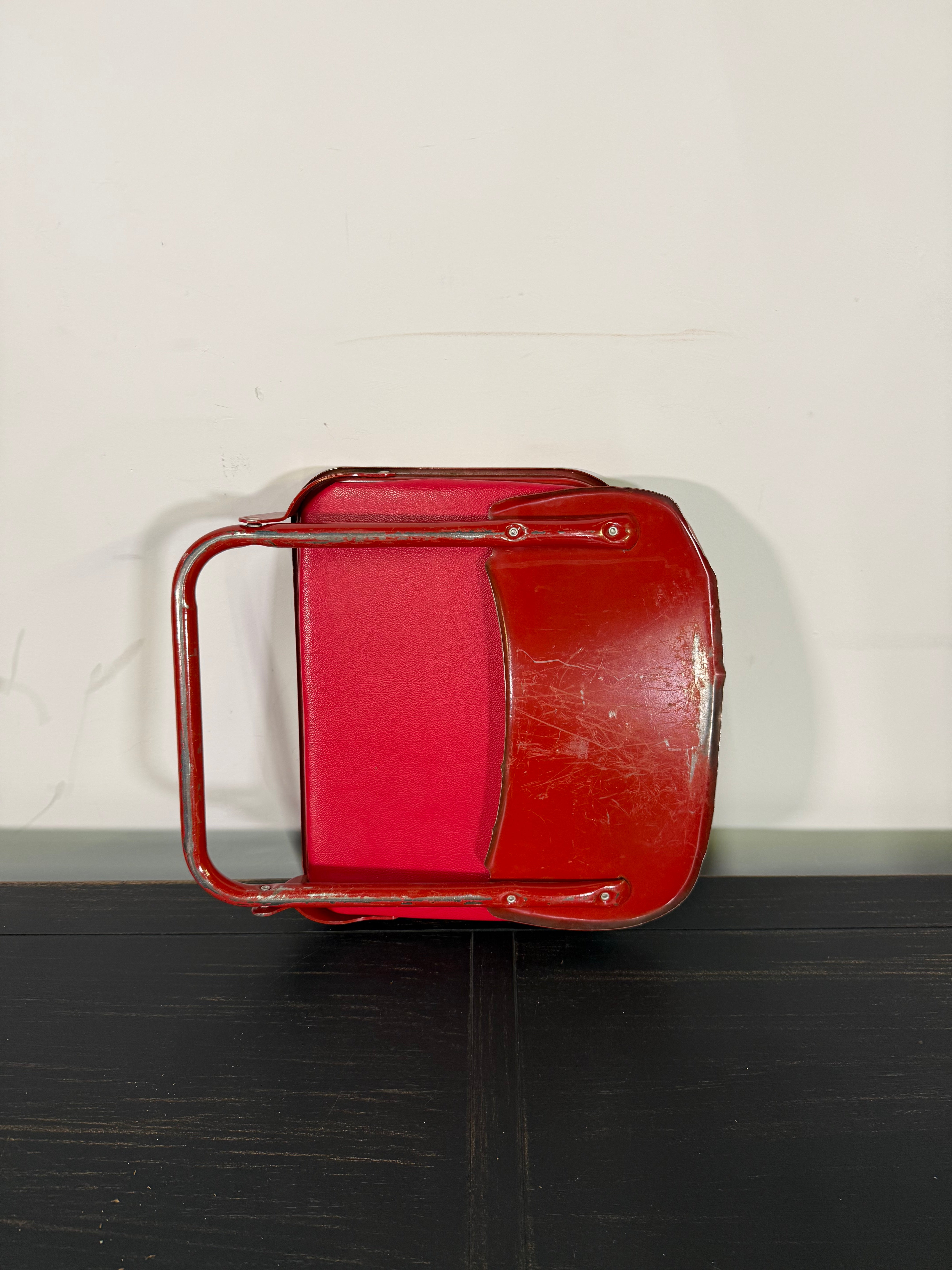 Vintage Red Folding Stadium Chair