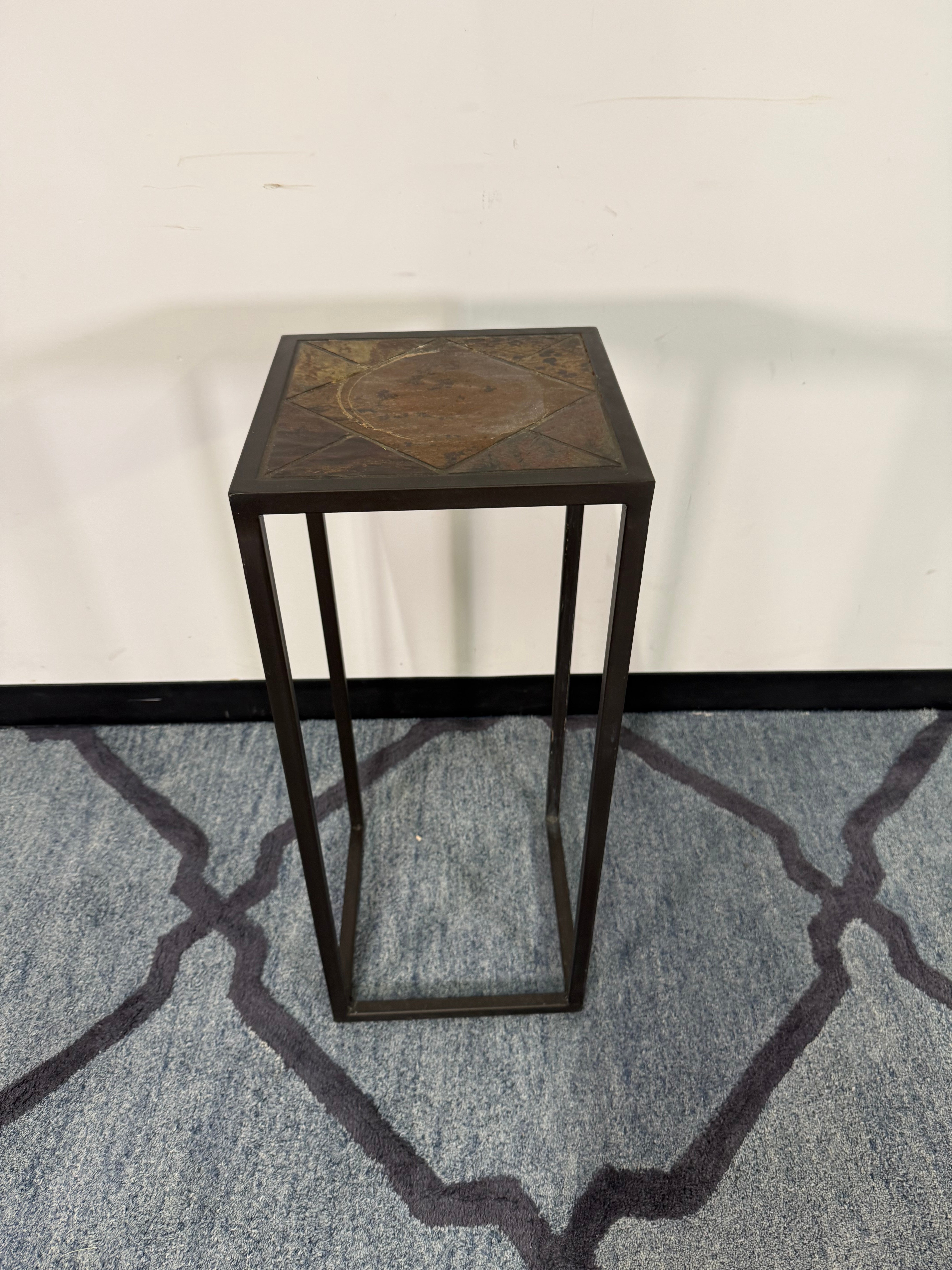 Slate-Top Iron Plant Stand