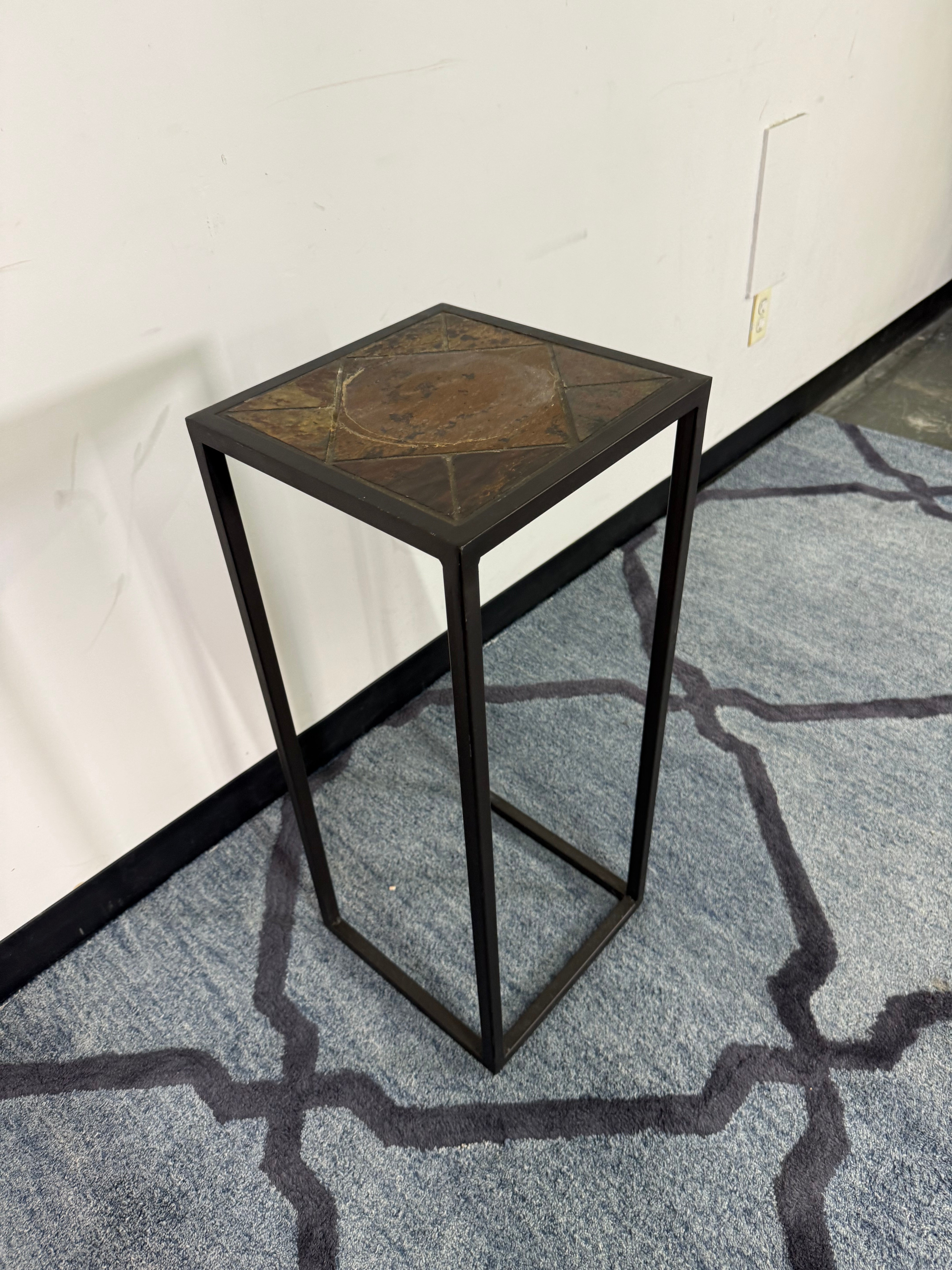 Slate-Top Iron Plant Stand