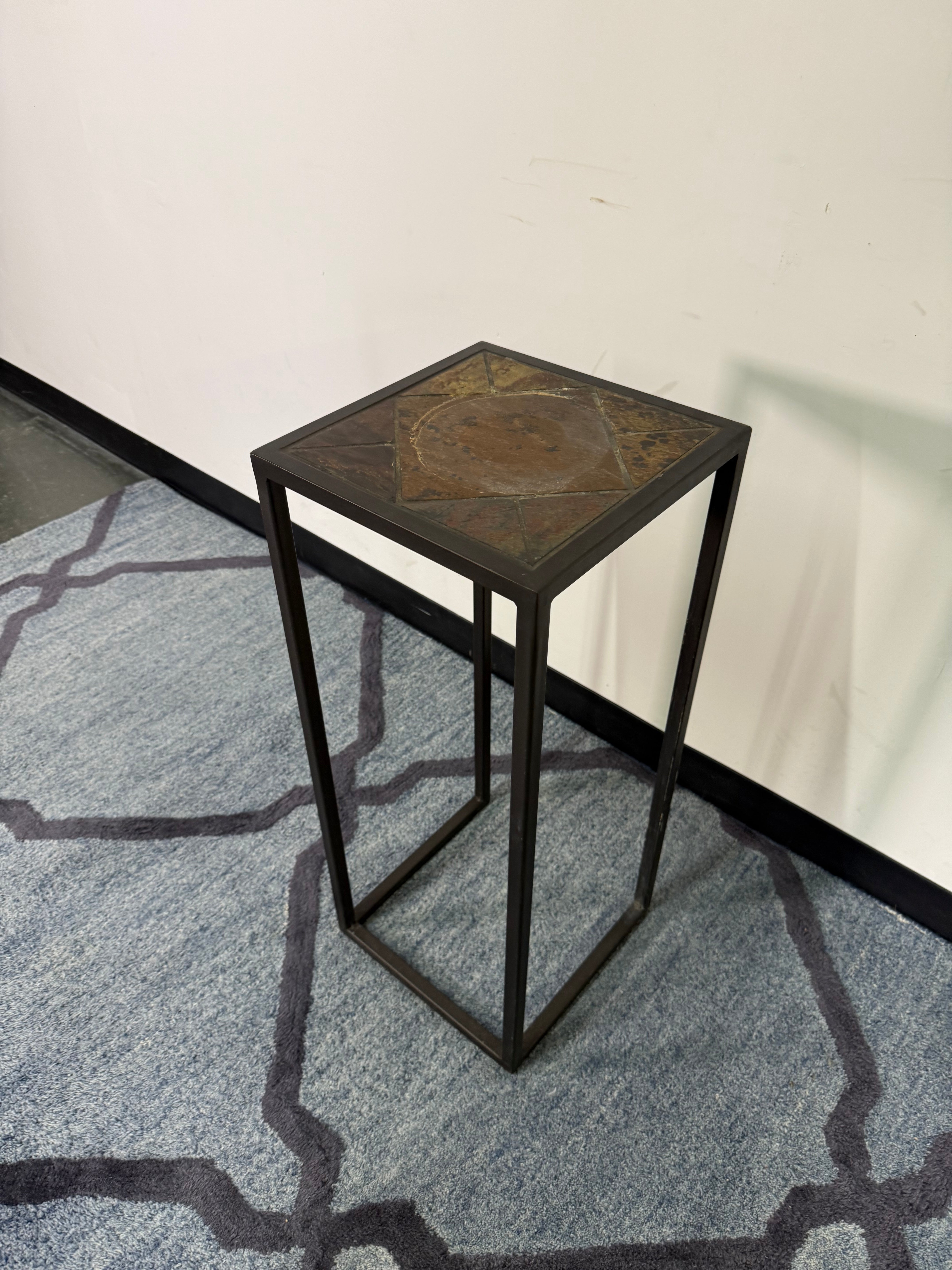 Slate-Top Iron Plant Stand