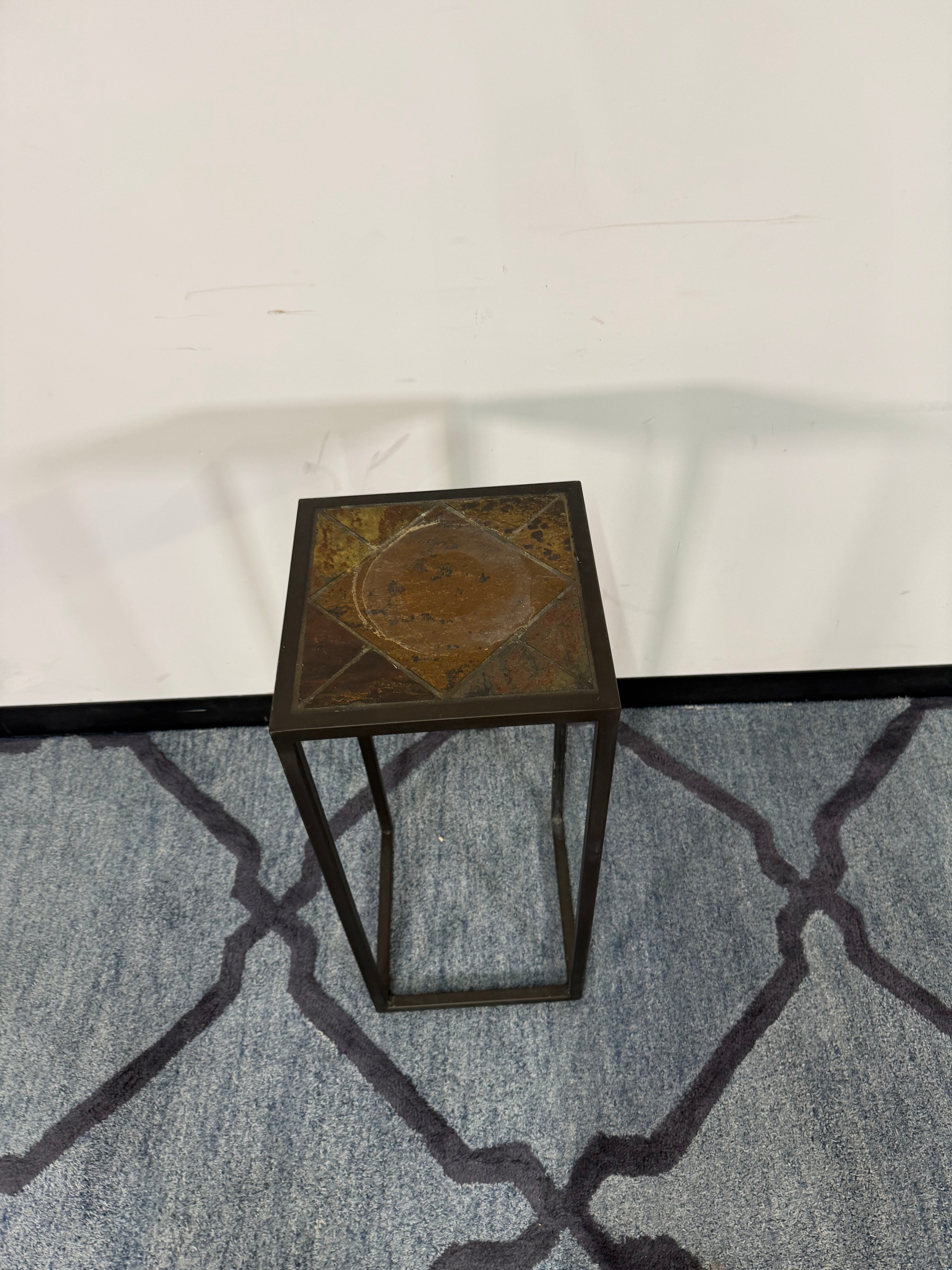 Slate-Top Iron Plant Stand