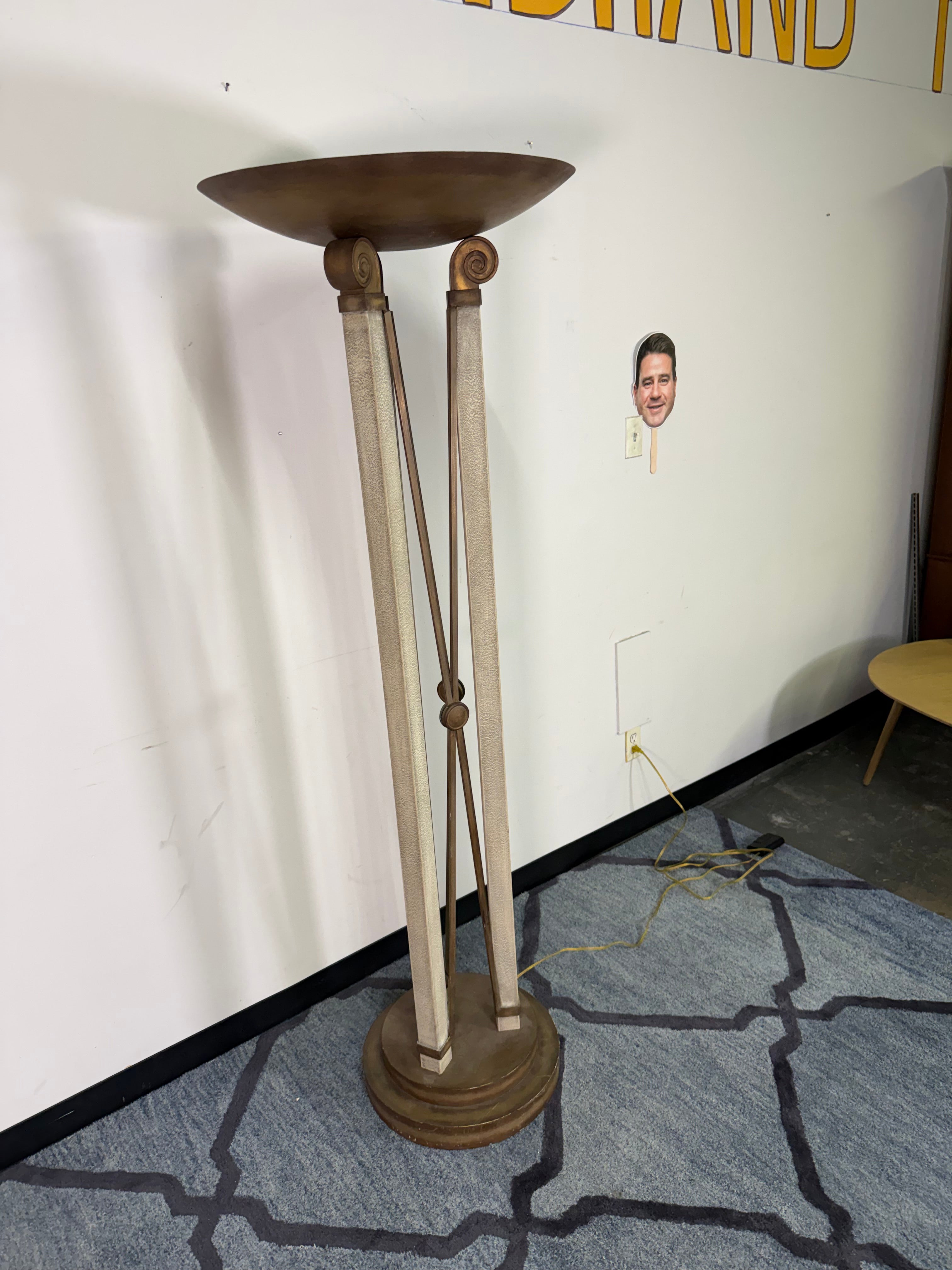 Ionic Column Torchiere Floor Lamp