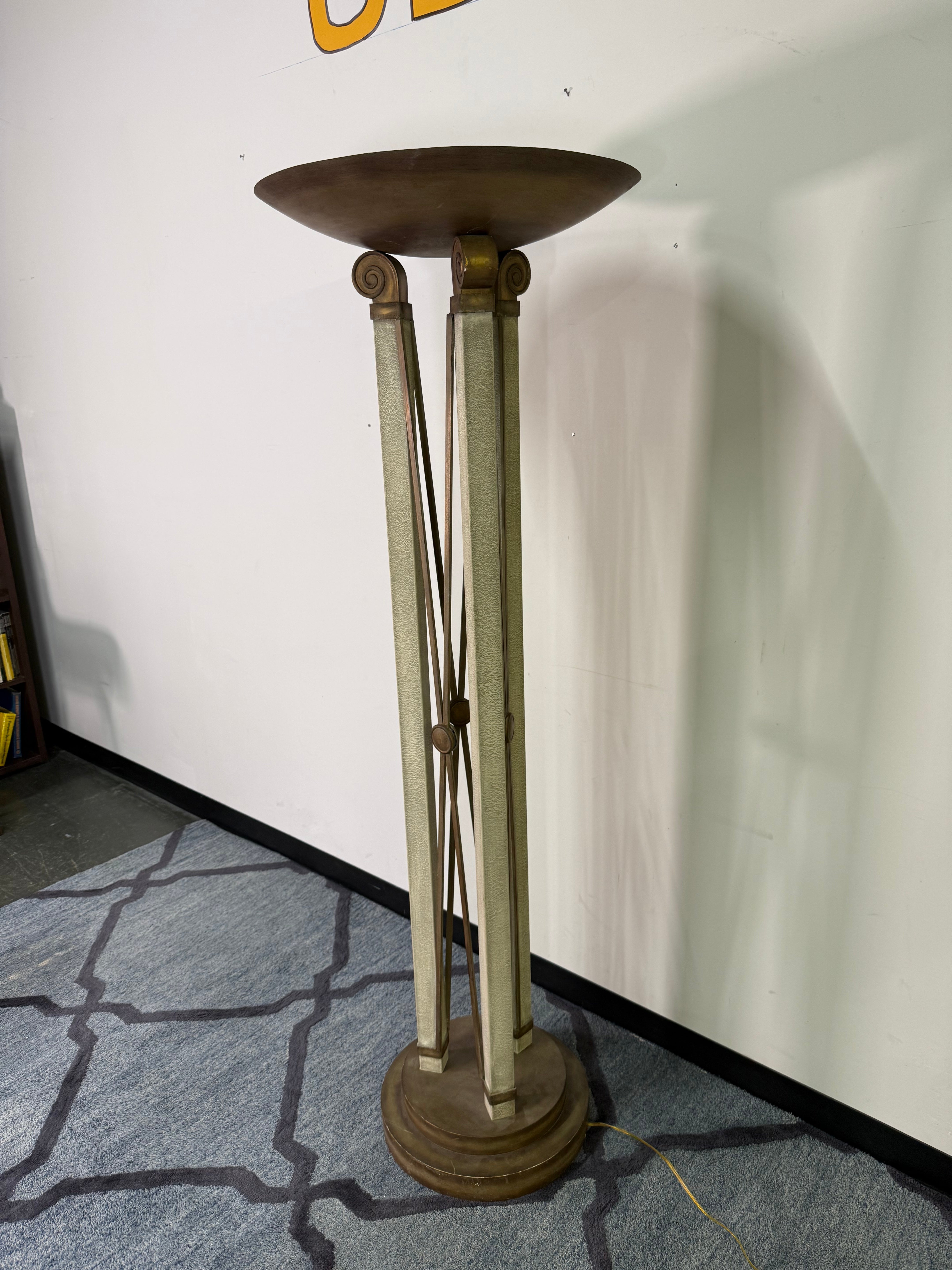 Ionic Column Torchiere Floor Lamp