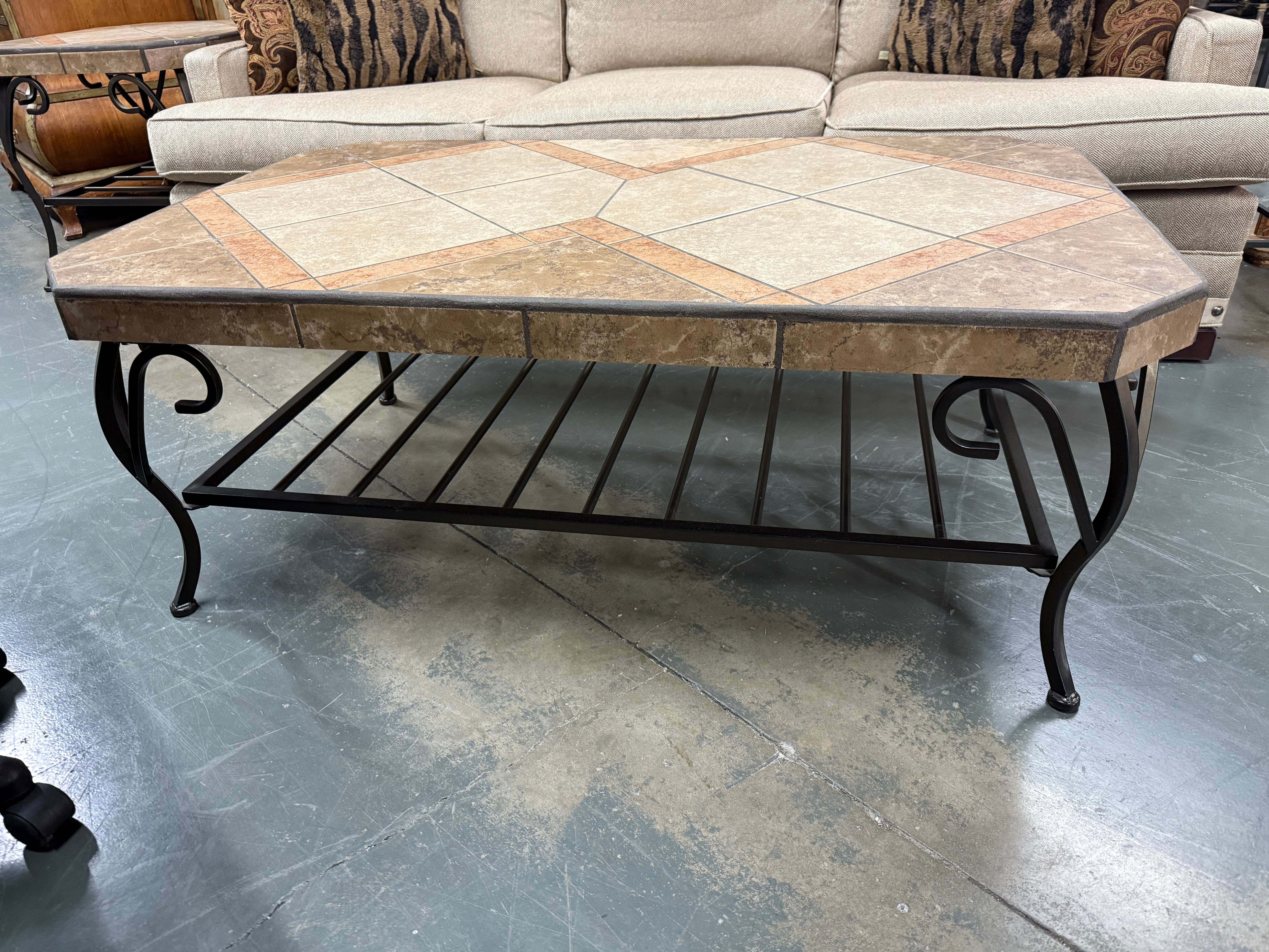 🪨 Stone-Top Coffee Table & End Table Set — Sturdy, Stylish, Built to Last