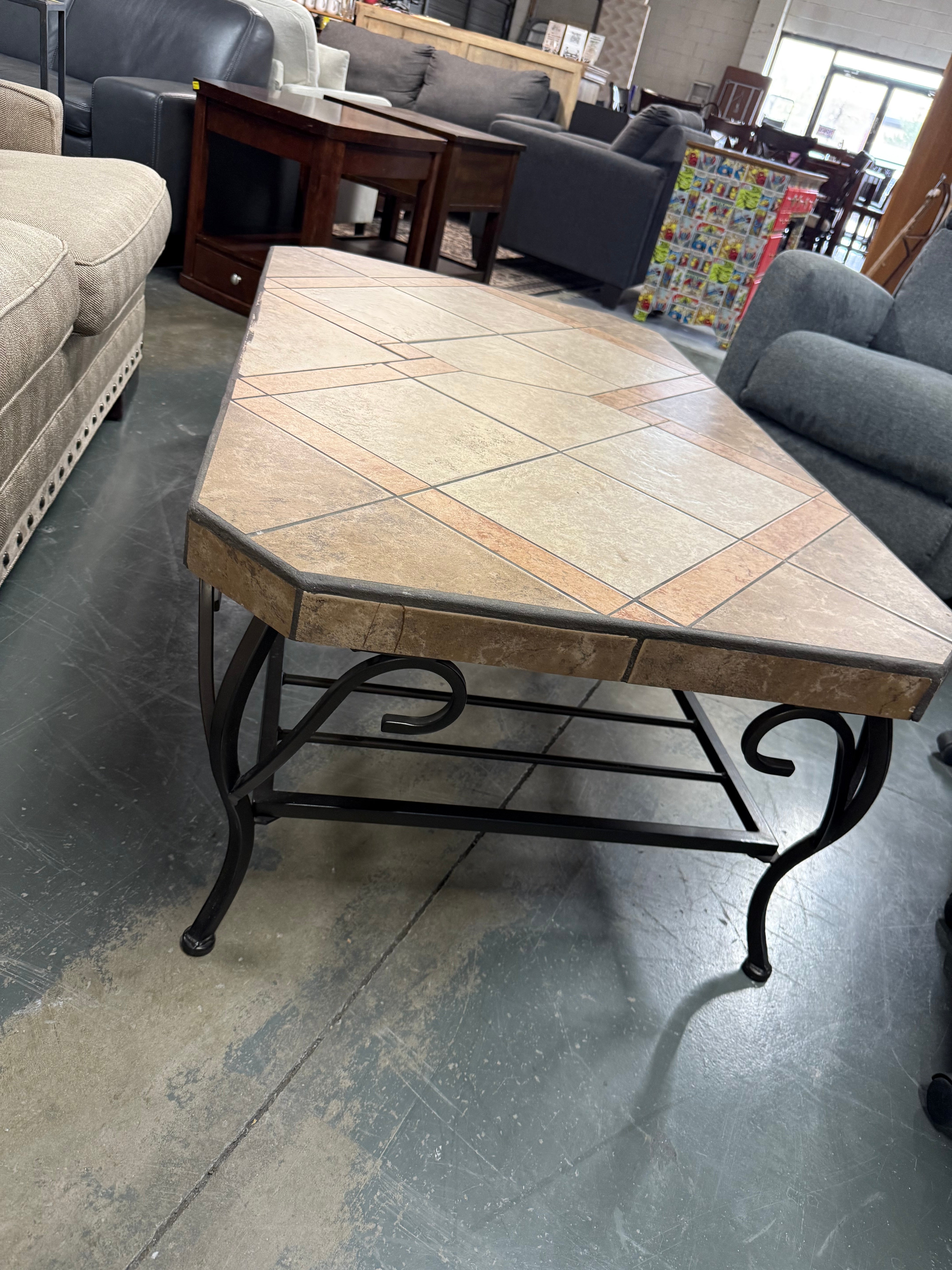 🪨 Stone-Top Coffee Table & End Table Set — Sturdy, Stylish, Built to Last