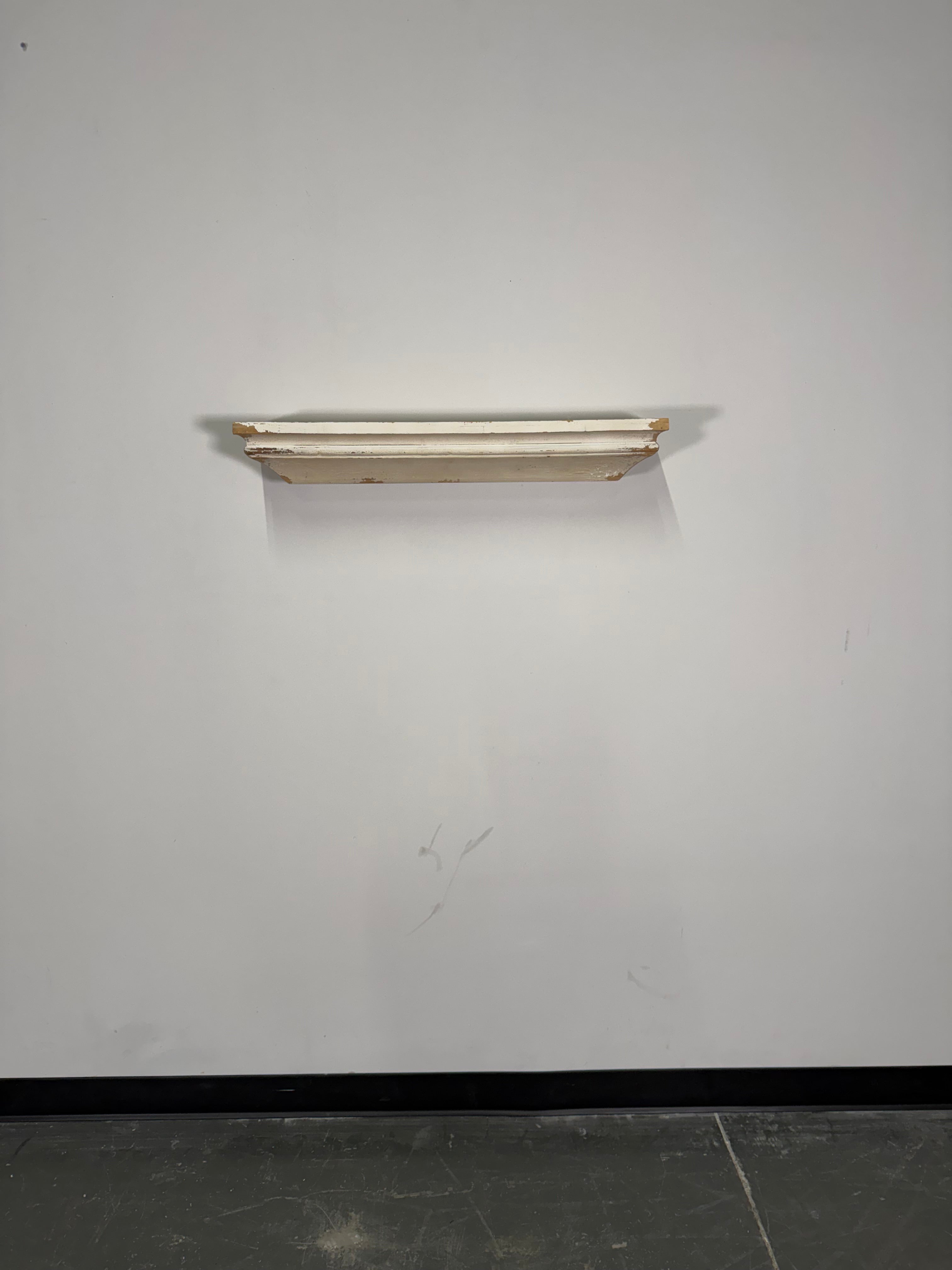 Rustic Wall Shelf with Distressed Finish